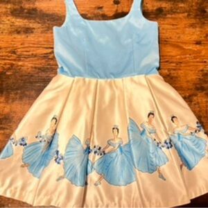 Blue and White Sherri Hill littles size 4 kids banquet/cocktail dress.